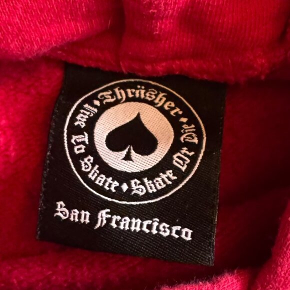 Thrasher Hoodie – Red w/ Teal Logo (mens M) - Picture 4 of 12